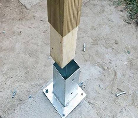Вторая операция Металлические скобки, изготовленные на заказ, козырь для деревянных столбов