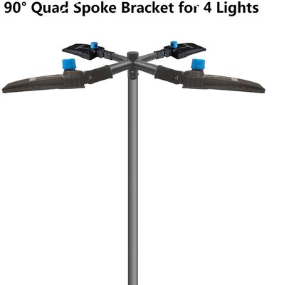 Односторонний креп Light Pole Arm Bracket Quad Spoke 3" Tenon Adapter Вставка толщиной 3-10 мм
