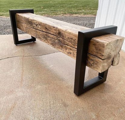 DIY квадратные трубы Мебель ноги для кофе Компьютерная палуба Тяжелая работа Рустическая скамейка 290г