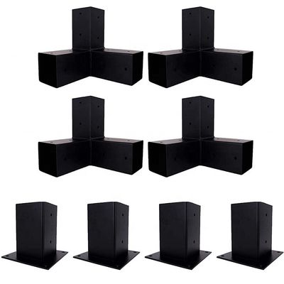 Промышленность 3 Way Steel Arm Pergola Corner Bracket для 4x4 деревянных столбов ISO9001 2015 сертифицирован